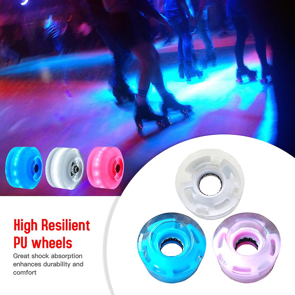 8pcs Skateboard Wheels Led Light Up Replacement Wheels Longboard Wheel Set 78a Pu Cushion Wheel For Long Board Double Row Skating And Skateboard Acces