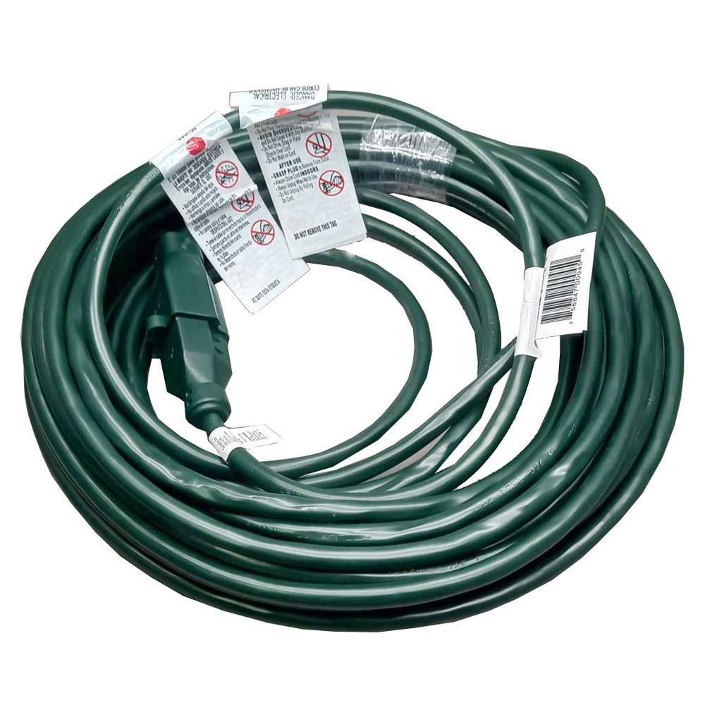 HDX 50 ft. 163 Light Duty IndoorOutdoor Landscape Extension Cord Green HD#809-543