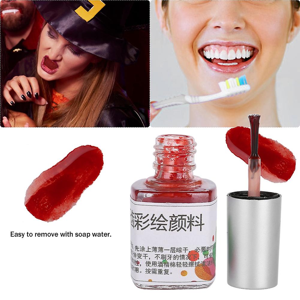 7ml Colorful Non Toxic Tooth Colored Drawing Paint Pigment For Halloween Cosplay (bleed Red)