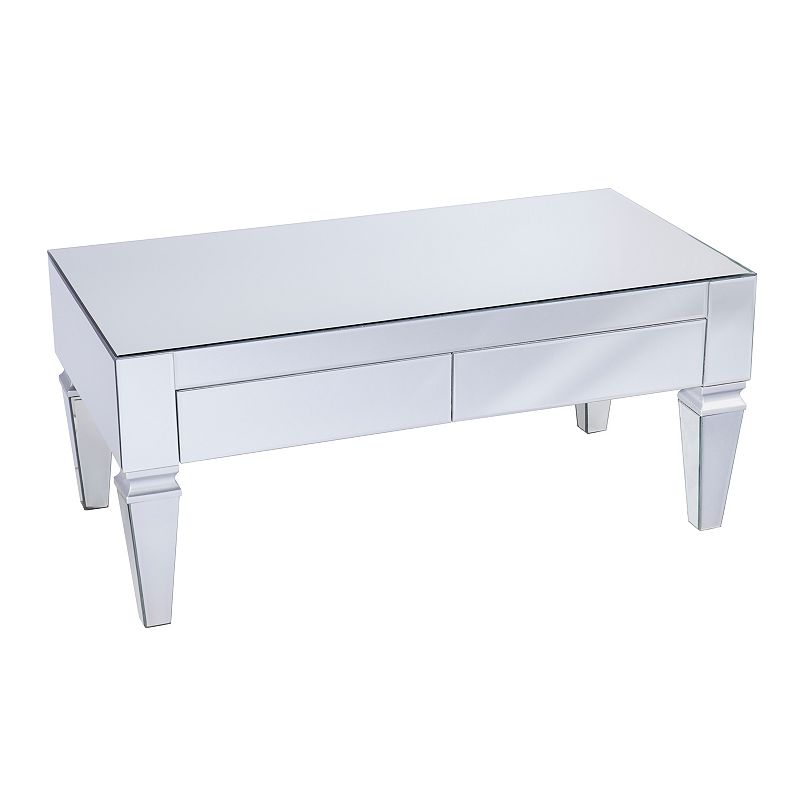 Southern Enterprises Dittoca Mirrored Coffee Table