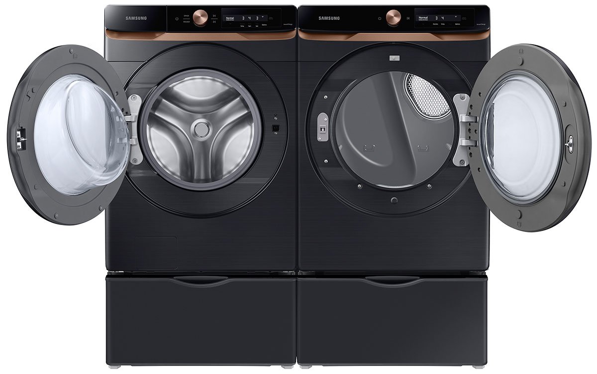  7.5 Cu. Ft. Brushed Black AI Smart Dial Gas Dryer With Super Speed Dry And MultiControl