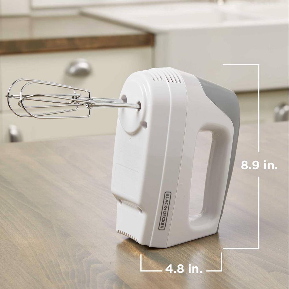 BLACK+DECKER 5-Speed White Hand Mixer MX1500W