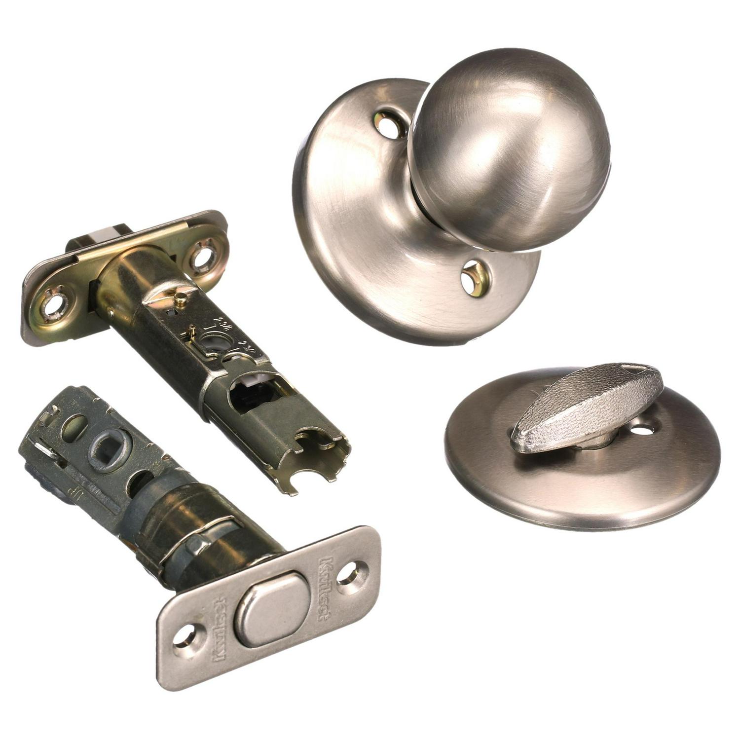 Kwikset Dakota Sgl Cyl Handleset w/Polo Door Knob in SN Handle Sets