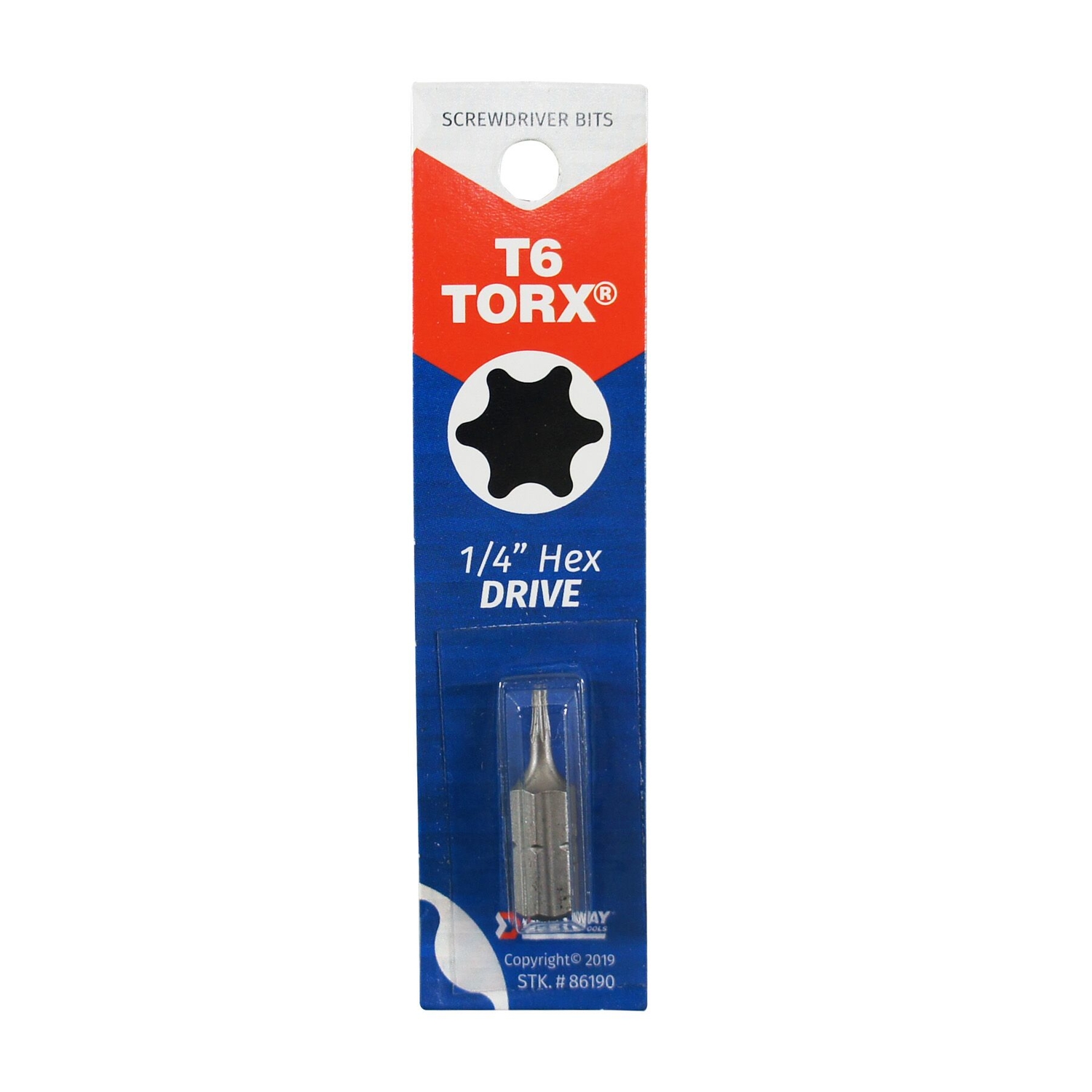 Best Way Tools Torx 1/4 in. X 1 in. L T6 Screwdriver Bit Carbon Steel 1 pc