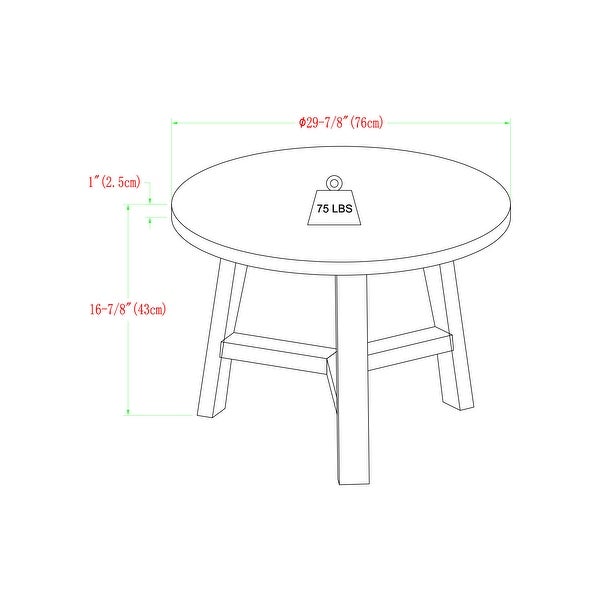 Middlebrook 30-inch Round Faux Marble Top Coffee Table