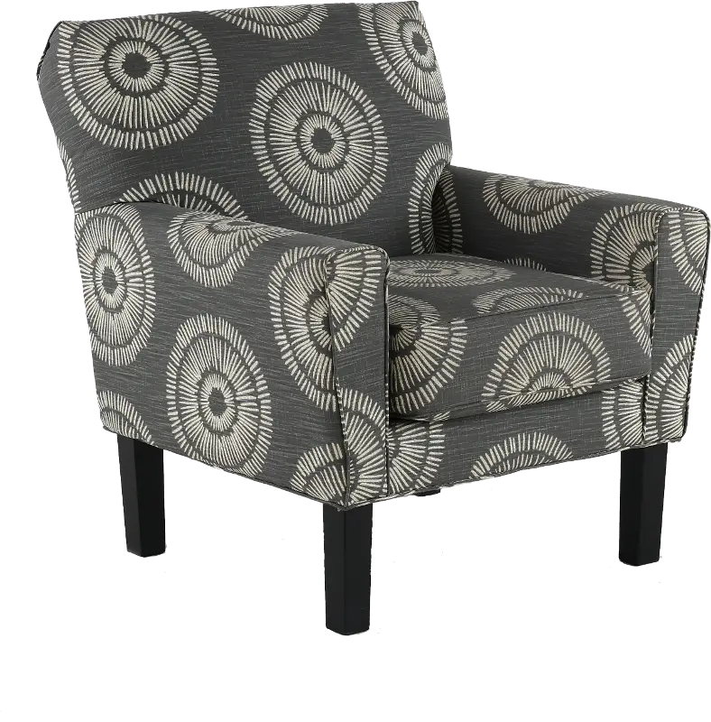 Raven Sunburst Gray Accent Chair