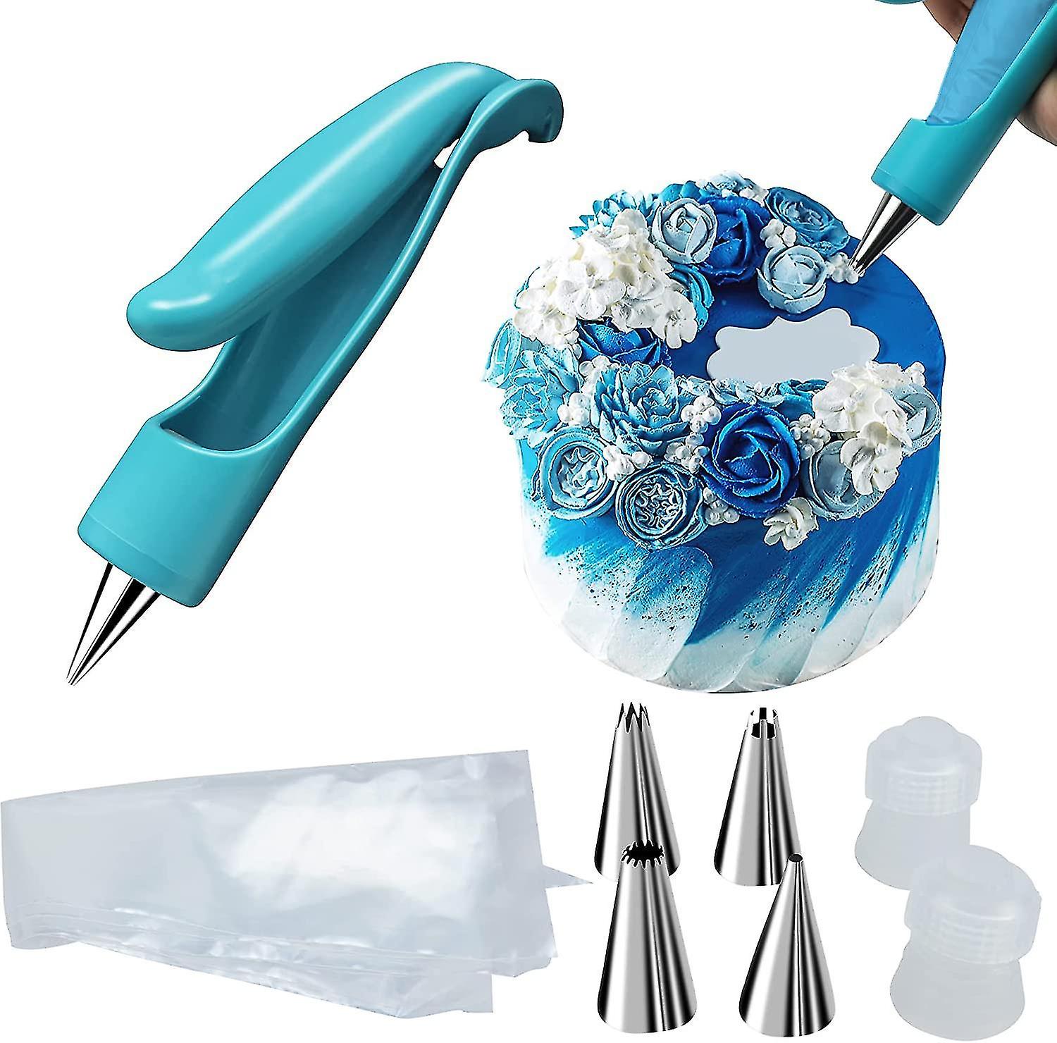 Cake Decorating Kit Icing Pipe Tool Kit Baking Supplies With 4 Different-shaped Nibs 4 Nozzle Decora