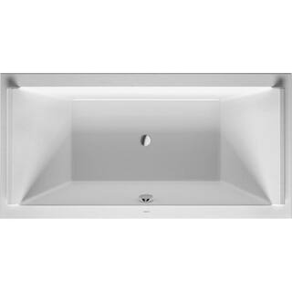 Duravit Starck 70.88 in. Acrylic Rectangular Drop-in Bathtub in White 700339000000090