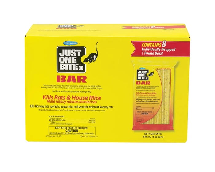 Just One Bite II Rat  Mouse Bait Bars， 8 Pack - 100504295