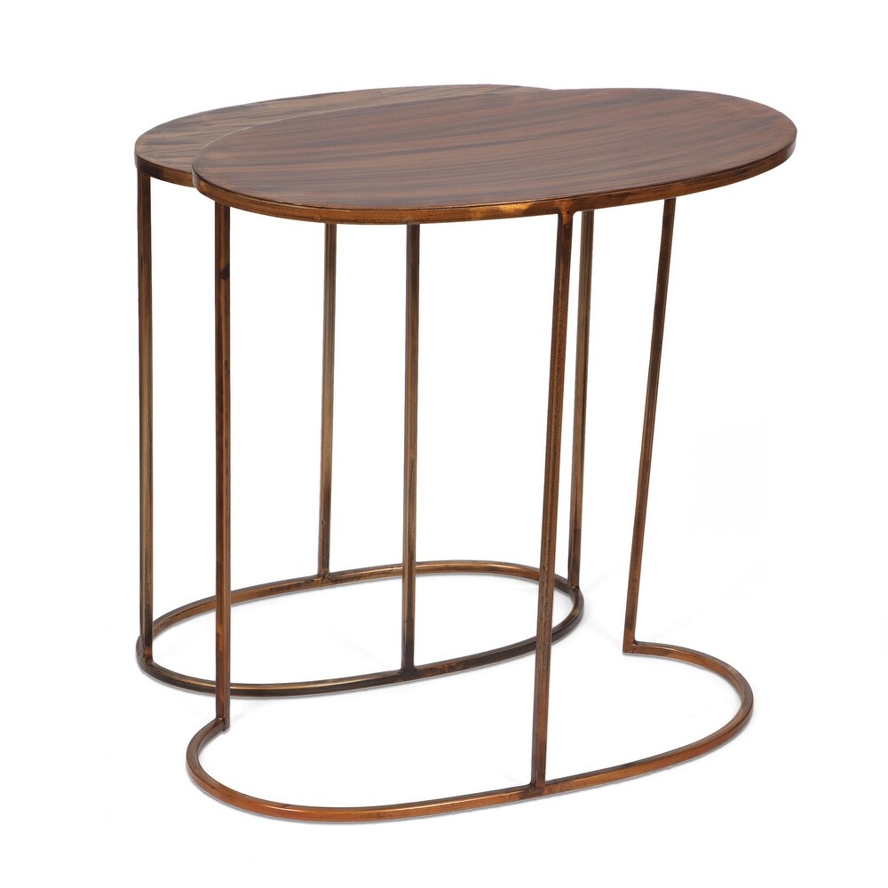 Wilsey Handcrafted Oval Nesting Tables by Christopher Knight Home