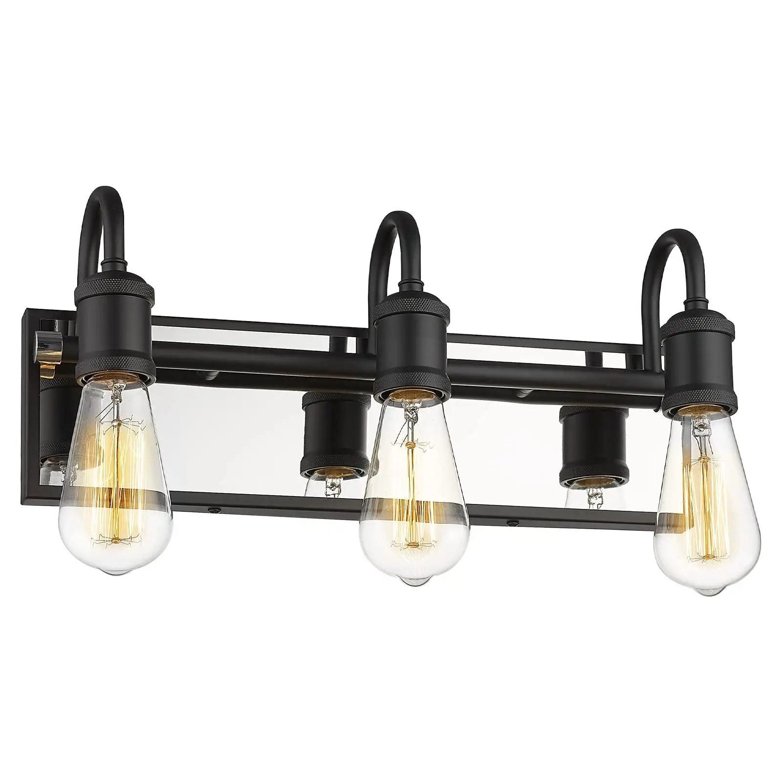 Industrial Modern Bathroom Vanity Lights,3-Light Indoor Sconces Wall Lighting Water Pipe