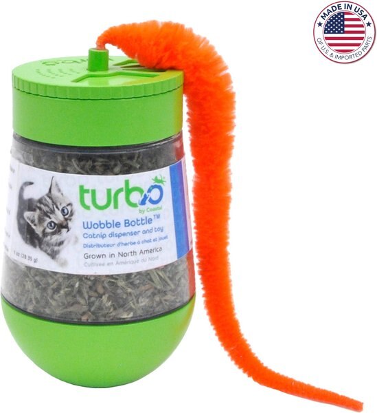 Turbo Wobble Bottle Cat Toy with Catnip