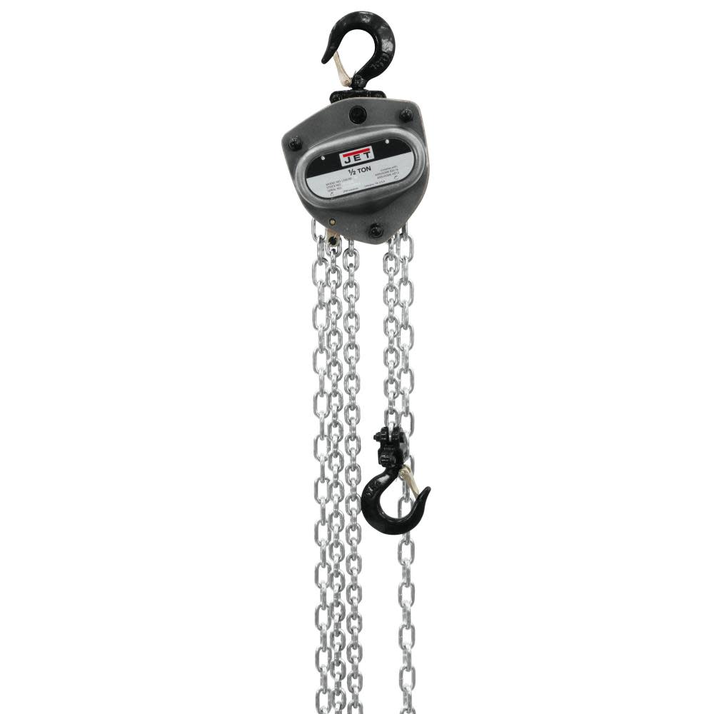 JET L100-50-10 Hand Chain Hoist 1/2 Ton 10' Lift and OLP 104100 from JET