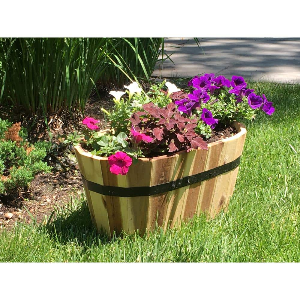 18 in. Oval Wood Planter 2845B