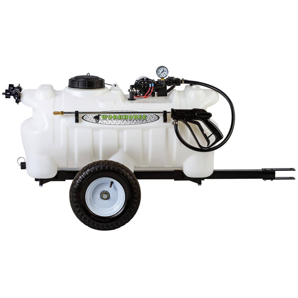 WORKHORSE Trailer Sprayer 25 Gal. 12-Volt Boomless for ATV's UTV's and Lawn Tractors LG25DTSBL