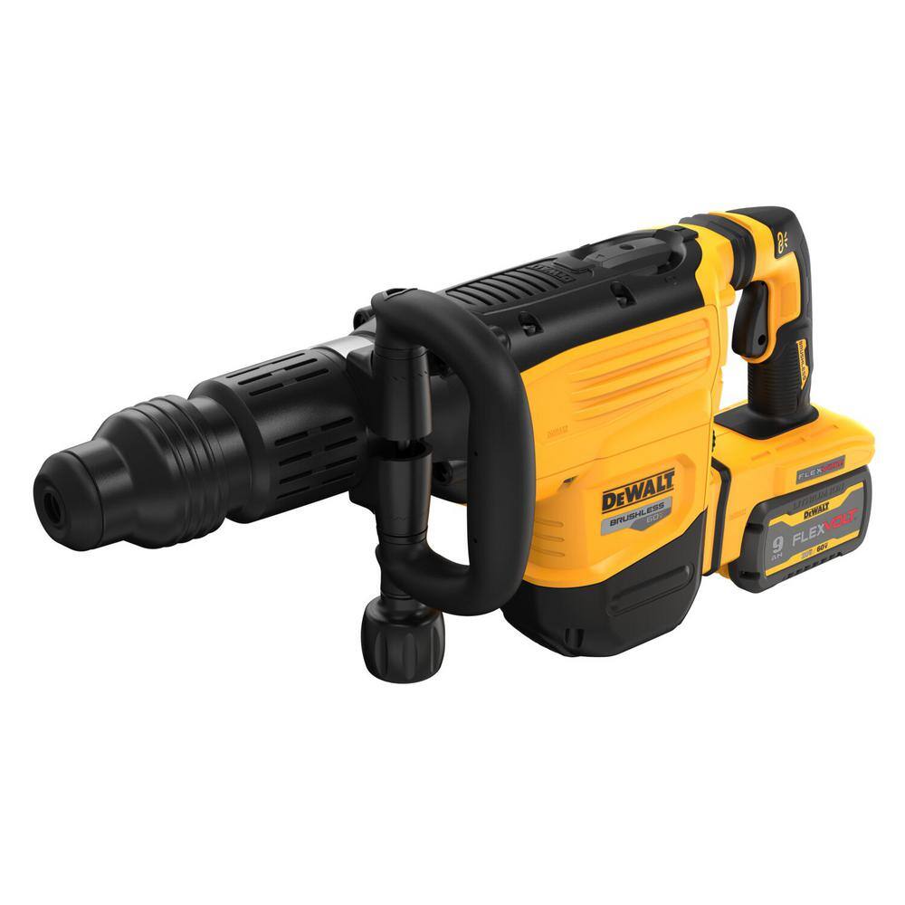 DW FLEXVOLT 60V Lithium-Ion Cordless SDS MAX 34 in. Demolition Hammer Kit with 9.0Ah Battery Charger and Kit Box DCH892X1