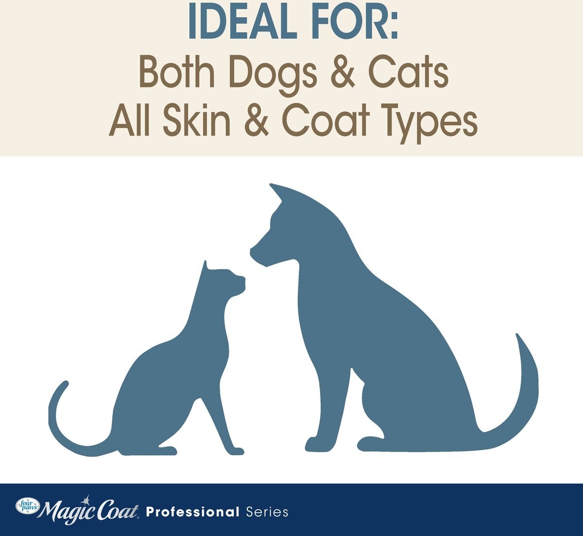 Four Paws Magic Coat Professional Series Nourishing Oatmeal Whitening Dog Shampoo， 16-oz bag