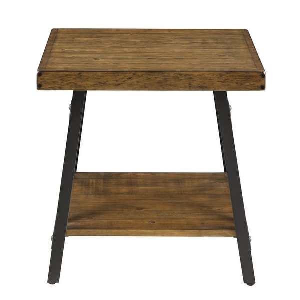 Carbon Loft Oliver Modern Rustic Wood End Table