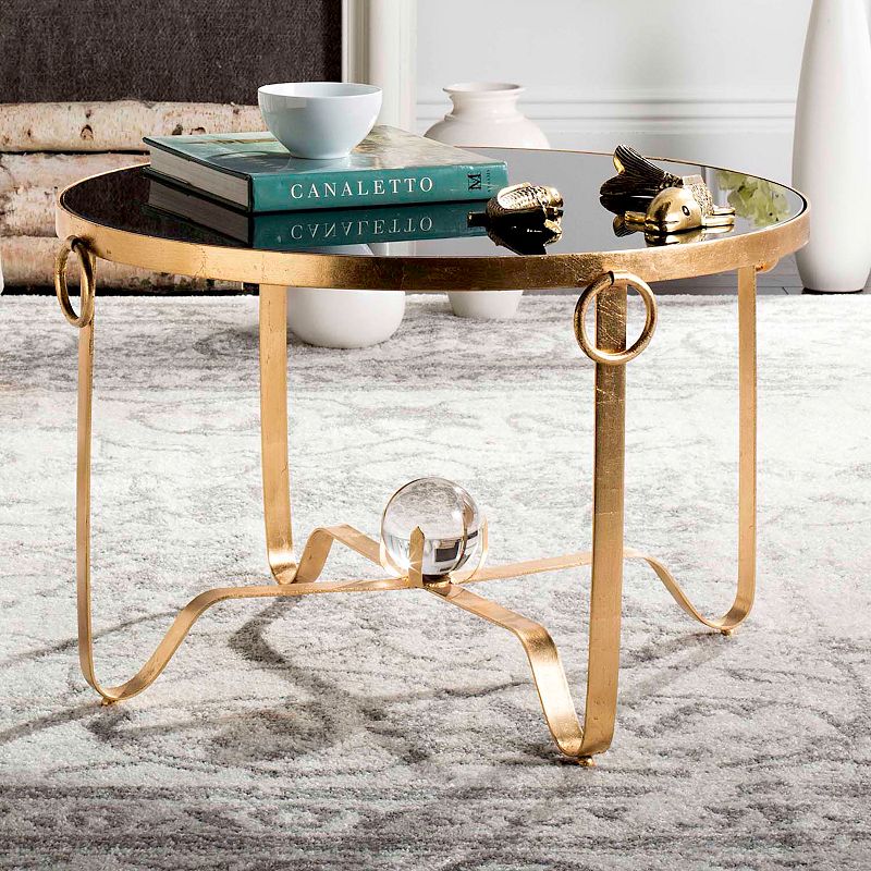 Safavieh Gold Finish Round Coffee Table