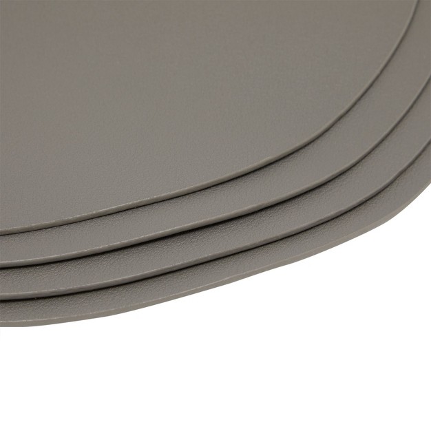 Juvale Set Of 4 Wedge Placemats For Round Dining Tables With Matching Coasters 8 Pieces Dark Gray