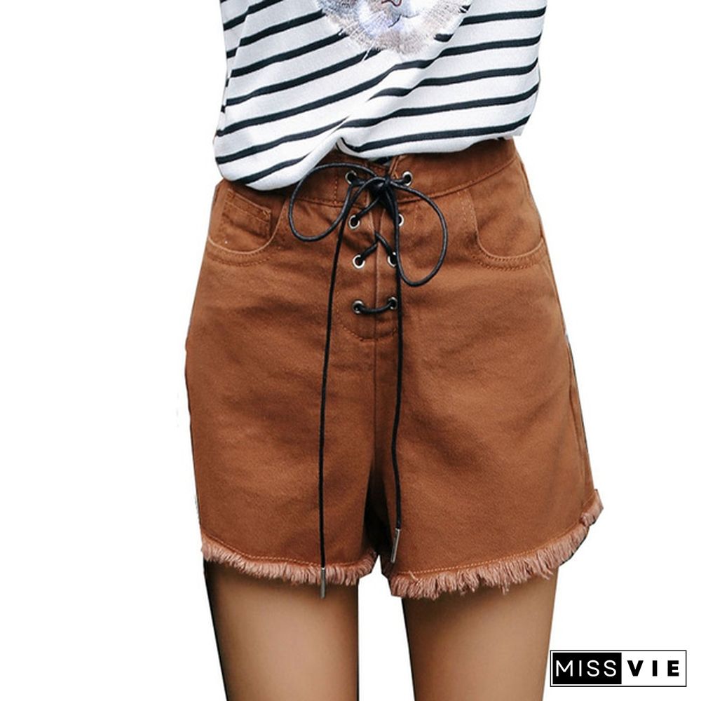 Summer Straps For Women Denim Shorts With High Waist Fashion Sexy Denim Shorts All-match Summer Sexy Short Pants