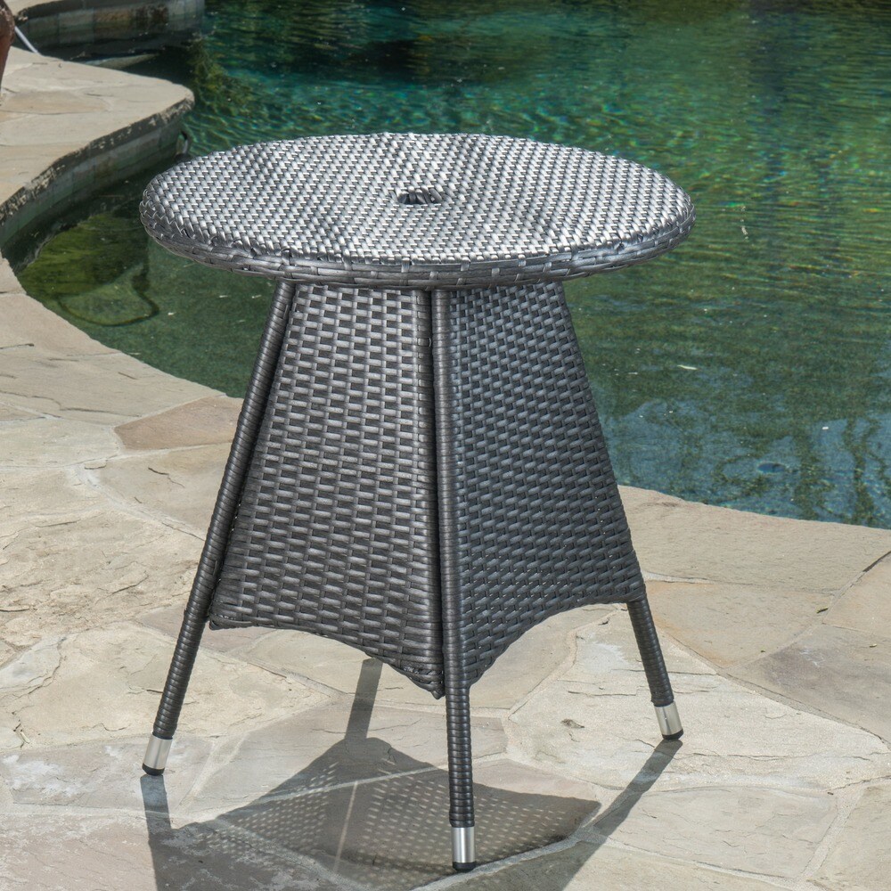 Corsica Outdoor Wicker Round Dining Table (ONLY) by Christopher Knight Home   25.75\