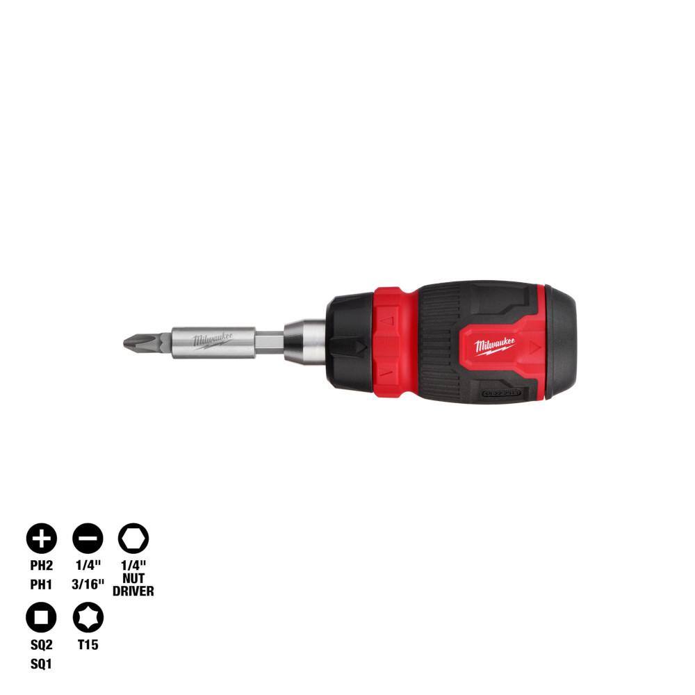 MW 8-In-1 Ratcheting Compact Multi-Bit Screwdriver 48-22-2913