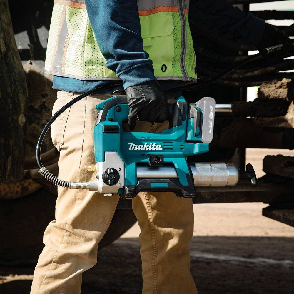 Makita 18V LXT Lithium-Ion Grease Gun (Tool Only) with 18V LXT Lithium-Ion Cordless Jigsaw (Tool-Only) XPG01Z-XVJ03Z