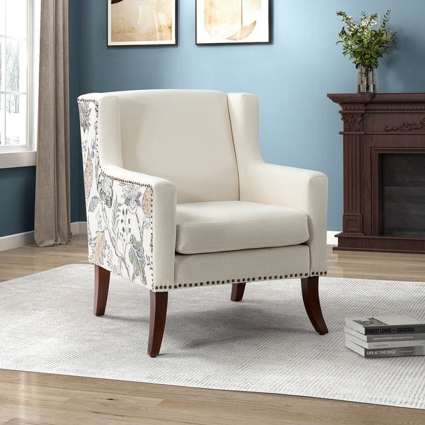 Hagens Wooden Upholstered Armchair with Square Arms by HULALA HOME