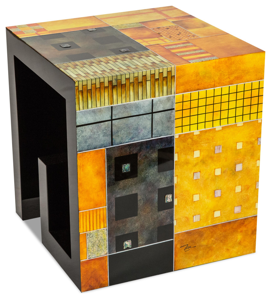 AICO Michael Amini Illusions Square End Table   Contemporary   Side Tables And End Tables   by Michael Amini  Houzz