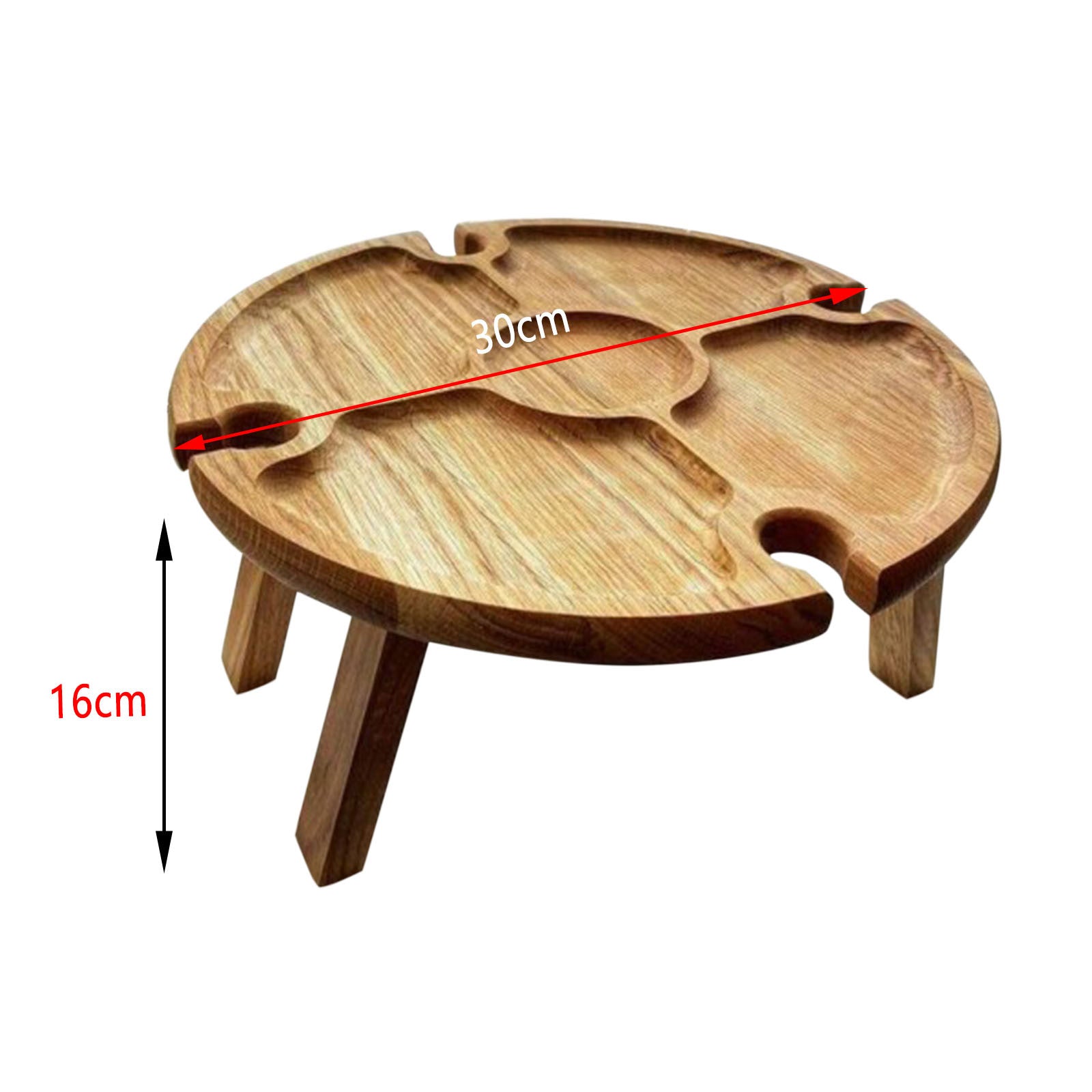 Home Textile Outdoor Portable Solid Wood Wooden Picnic Wine Table With Retractable Legs