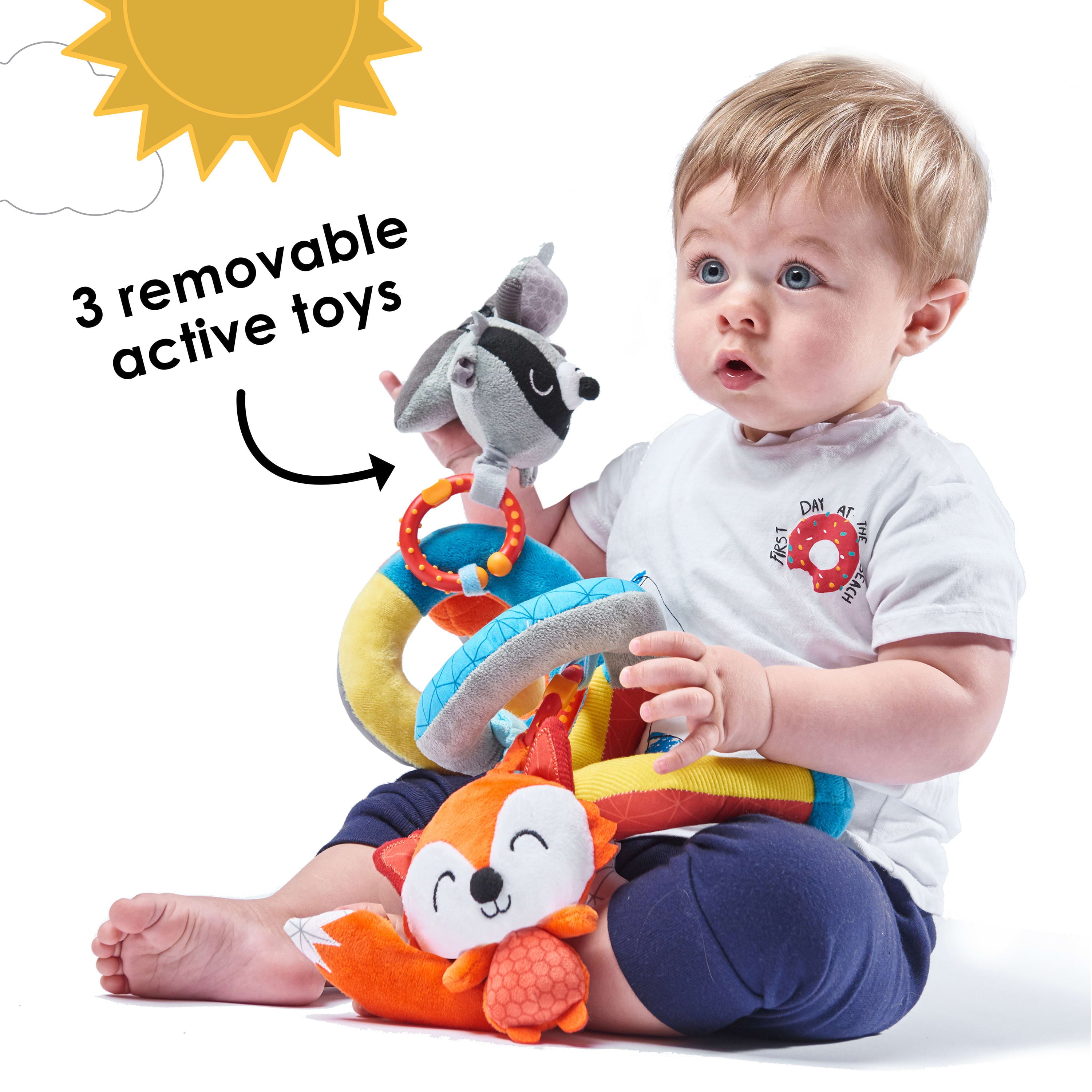 Diono Baby Activity Spiral with Interactive Hanging Toys for Car Seat， Stroller or Crib