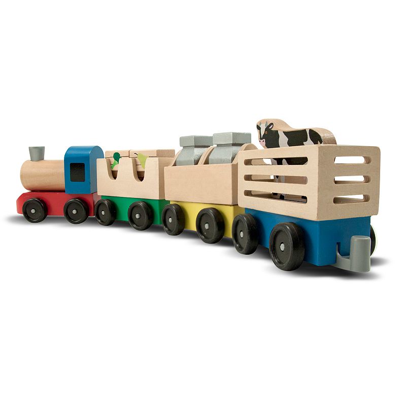 Melissa and Doug Wooden Farm Train Playset