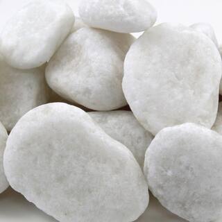 Rain Forest 2 in. to 3 in. 30 lb. Large Snow White Pebbles RFSWP3-30