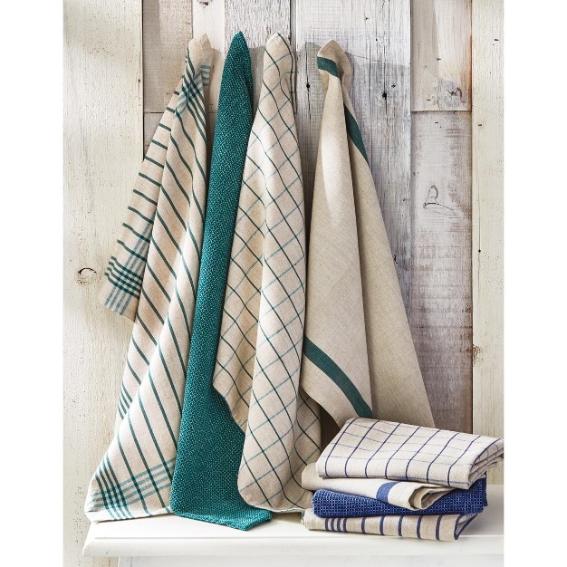 Tagltd Prairie Woven Flour Sack Dishtowel Set Of 4 Green Multi