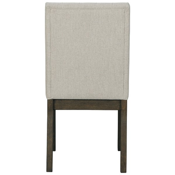 beck Casual Dining Upholstered Side Chair Set of 2， Beige - Standard