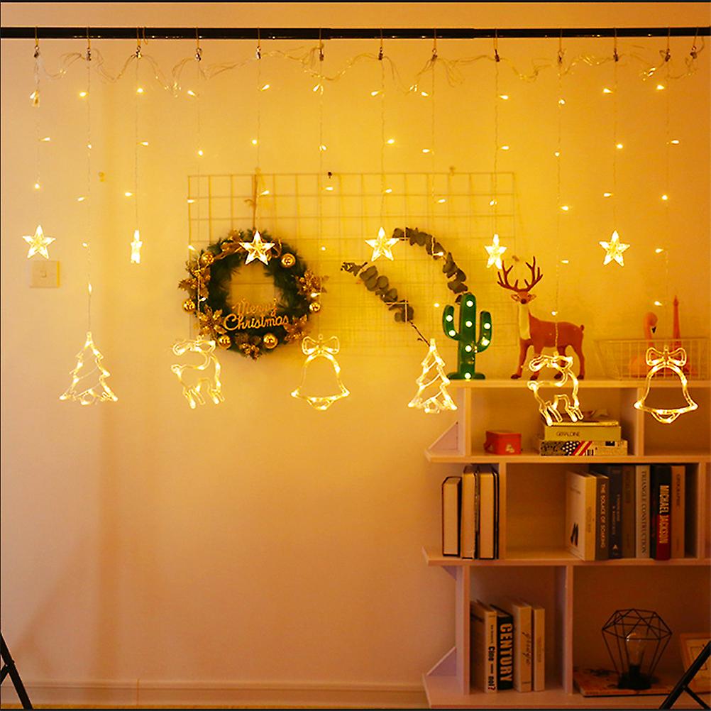 138LED Curtain Light Christmas Tree Elk String Light Christmas Decoration