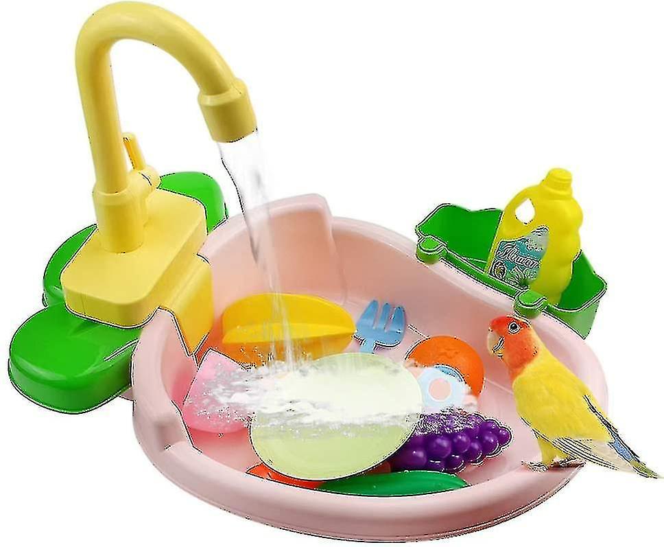 Bird Bath. Bathtub Sink Toys. Automatic Birds Bird Feeder With Tap. Bird Shower