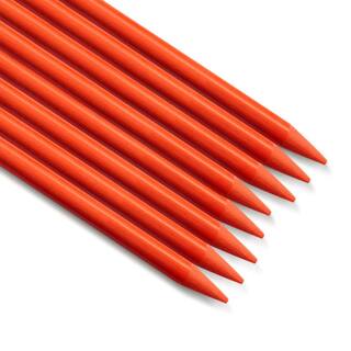 Ecostake Garden Stakes 4 ft. for Climbing Plants Supports Pole Rust-Free Plant Sticks Fence Post (100-Pack) Orange FS144OR100-WI