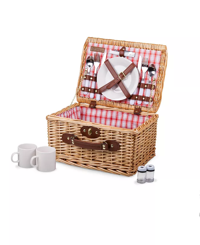 Picnic Time Plaid Red Catalina Picnic Basket