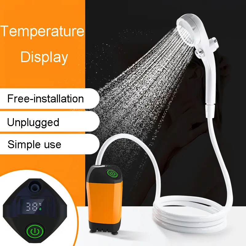 Portable  outdoor bath artifact household electric shower simple USB rechargeable 3 model shower