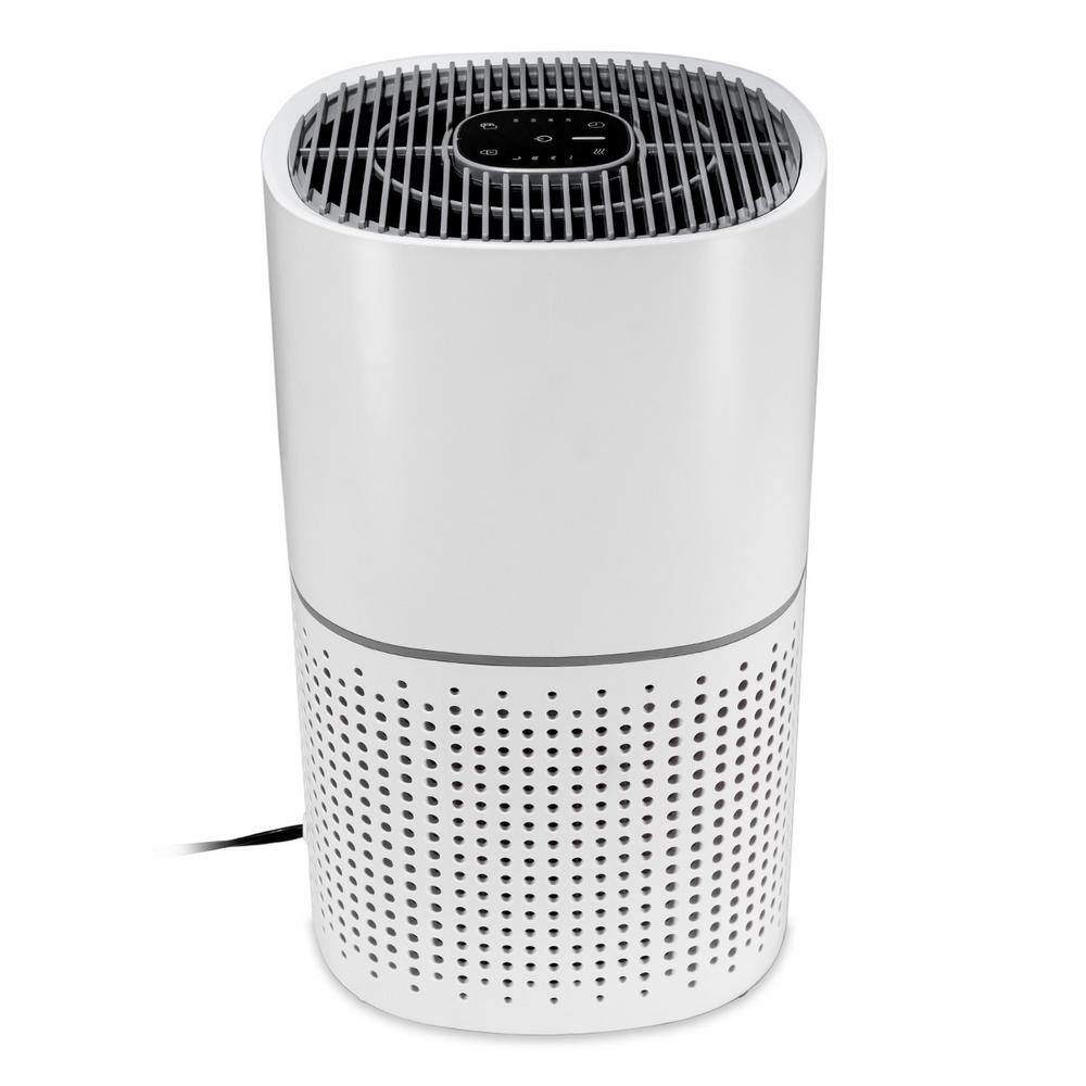 QuFresh 3-Stage Filtration HEPA Desk Air Purifier in White QFAP-210