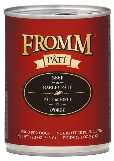 Fromm Gold Beef and Barley Pate Canned Dog Food;