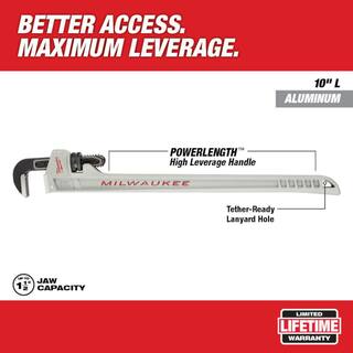 MW Close Quarters Tubing Cutter Set with 10 in. and 14 in. Aluminum Pipe Wrench (3-Piece) 48-22-4263-48-22-7213-48-22-7184