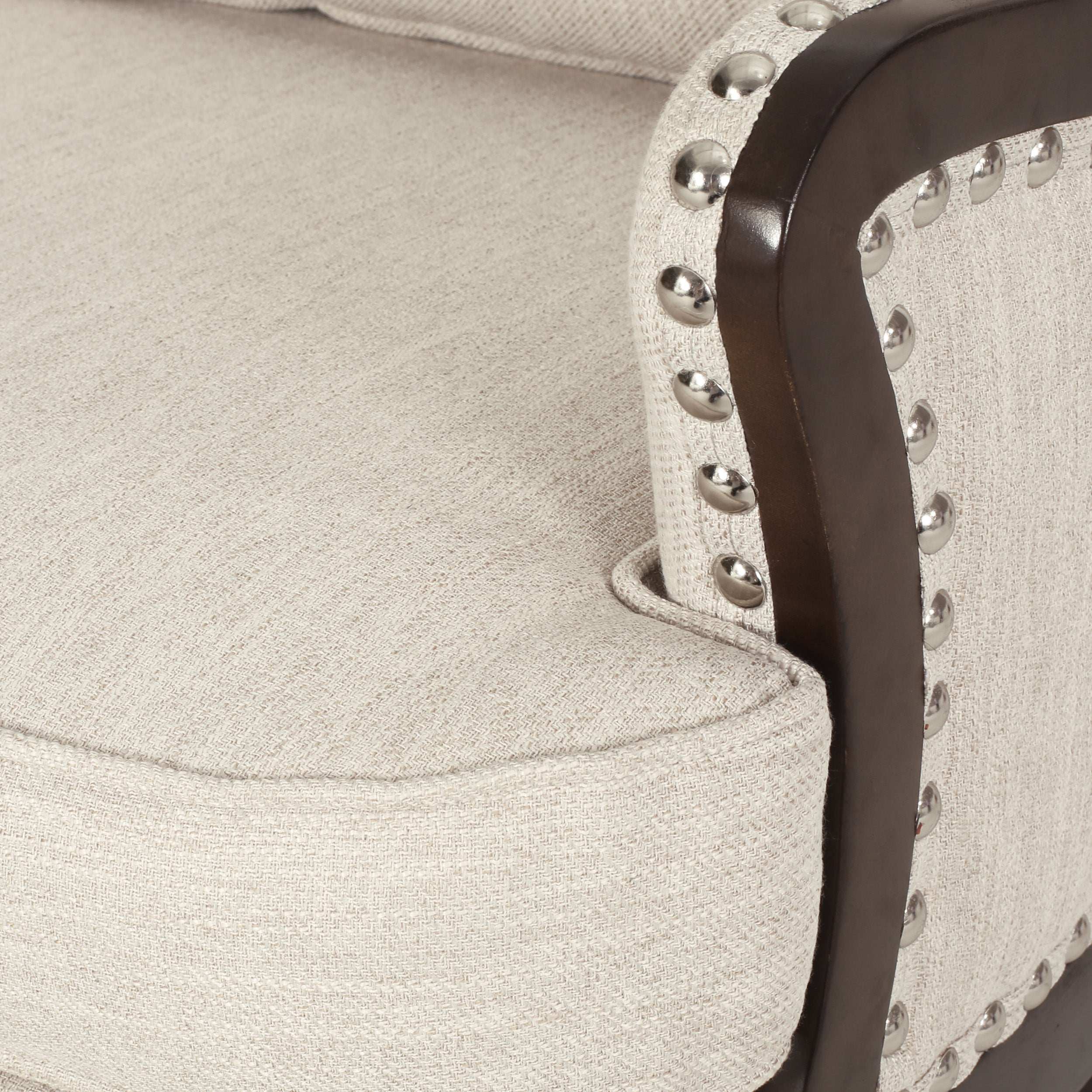 Jett Contemporary Upholstered Accent Chair with Nailhead Trim