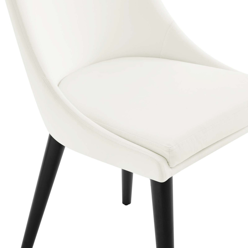 Viscount Performance Velvet Dining Chair  White   Contemporary   Dining Chairs   by Dot  ampBo  Houzz