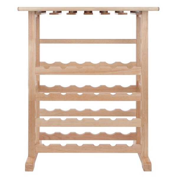 Wood Vinny 24-Bottle Wine Rack， Natural