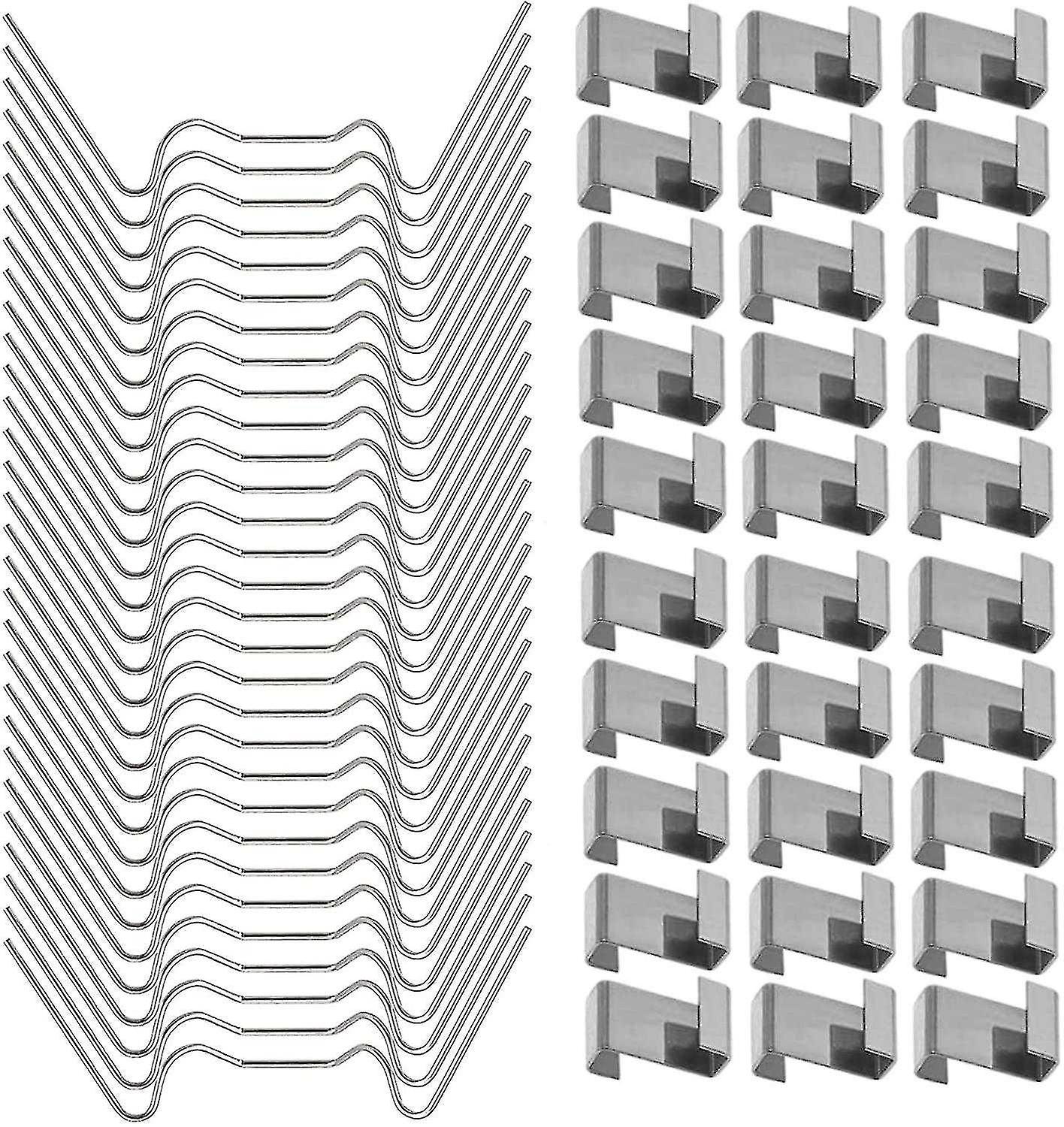Greenhouse Accessories Mixed Pack Glass Fixing Clips W+z Clips， Pack Of 100