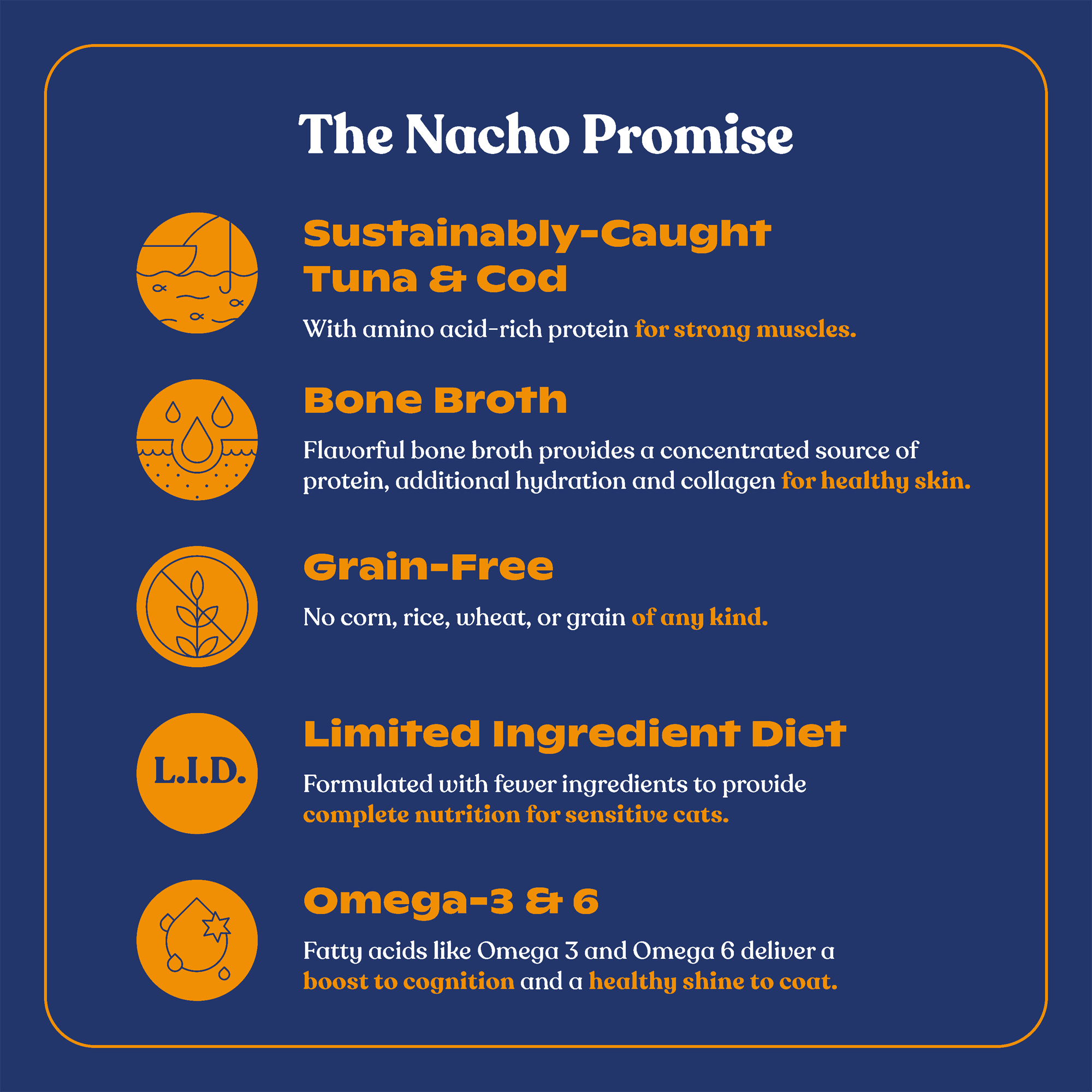 MADE BY NACHO Grain-Free Sustainably Caught Diced Tuna amp; Cod Recipe with Bone Broth Cat Food， 2.5 oz.