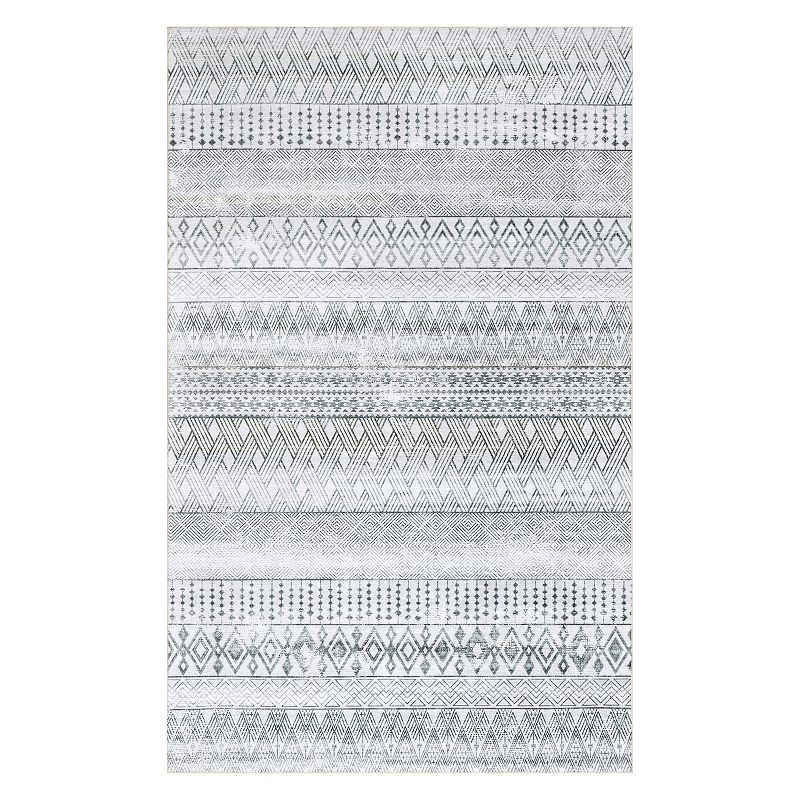 nuLoom Codi Moroccan Banded Machine Washable Indoor/Outdoor Area Rug